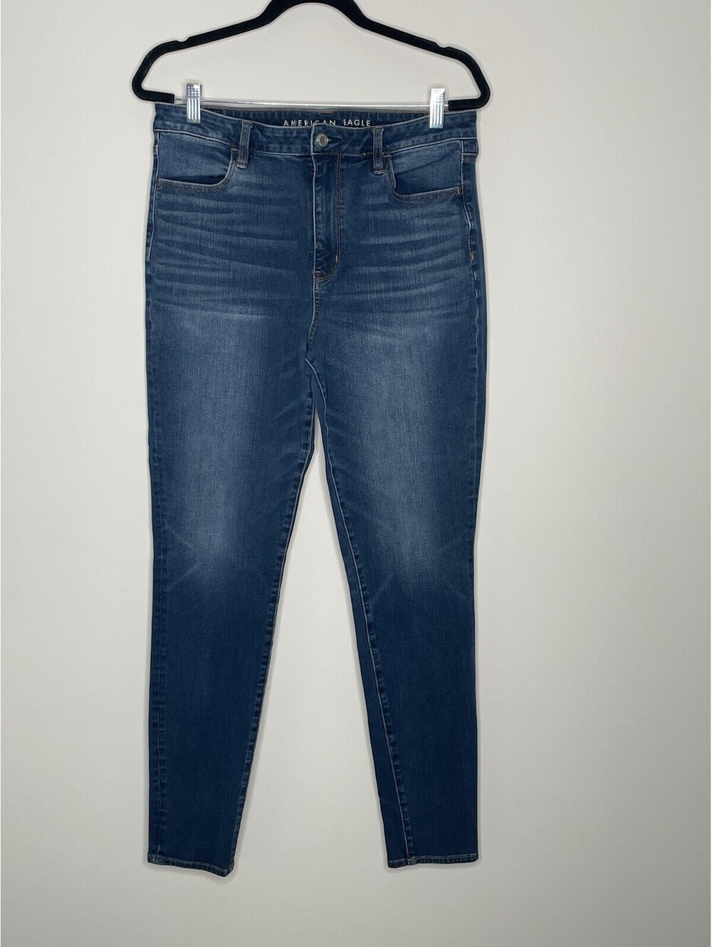 American Eagle Jeans Womens 14 X-Long Blue Hi-Rise Jegging Next Level Stretch